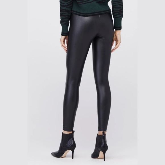 David Lerner Layla High Waist Faux Leather Legging Medium NEW Vegan - Picture 2 of 7